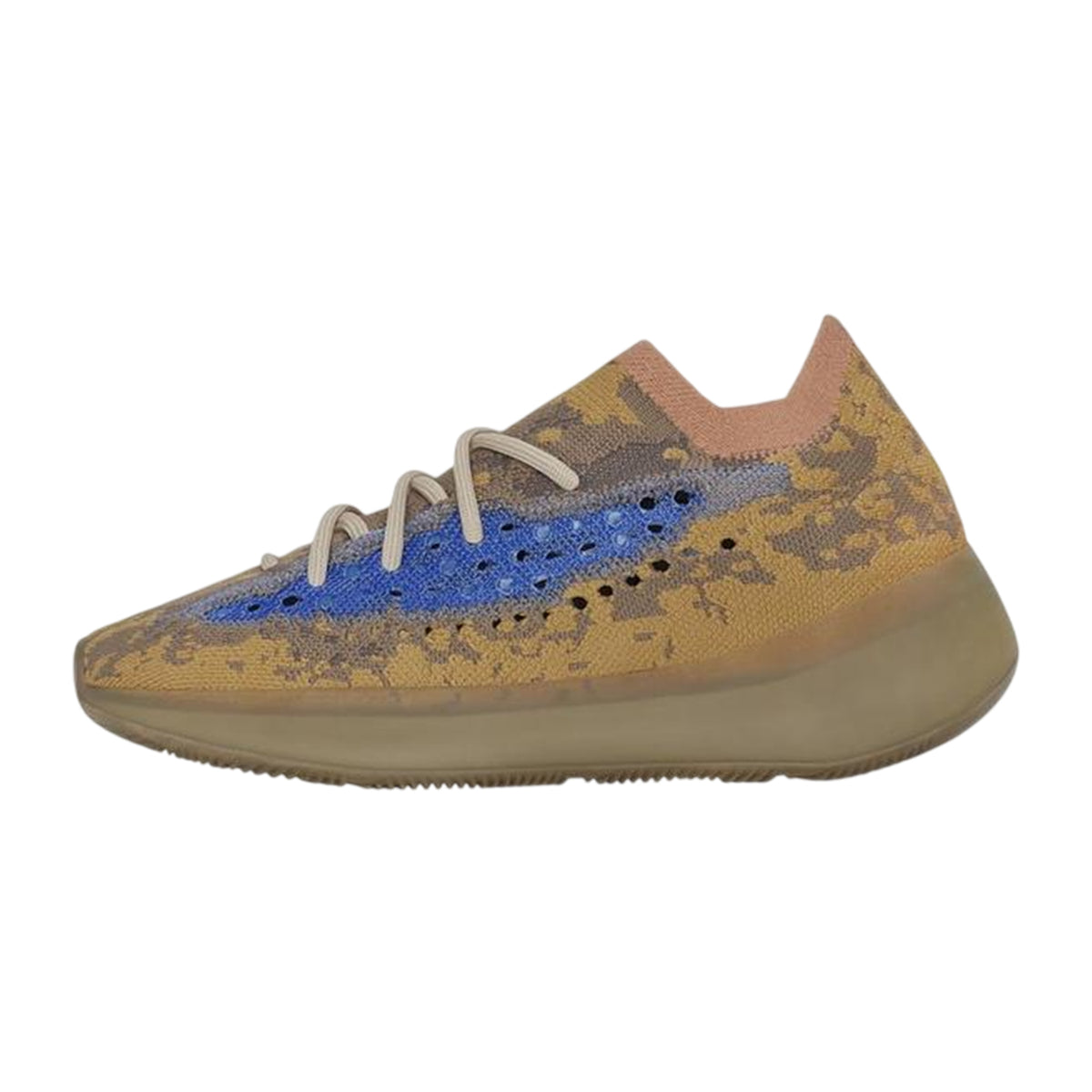 Blue-Oat - Back - Yeezy Childrens-Kids Boost 380 Trainers