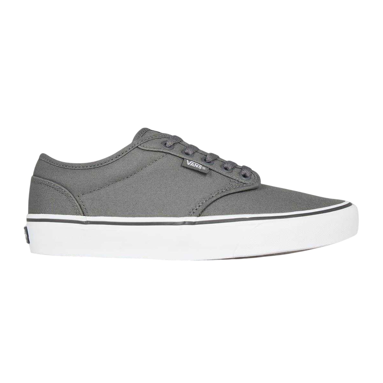 Pewter-White - Front - Vans Mens Atwood Canvas Trainers
