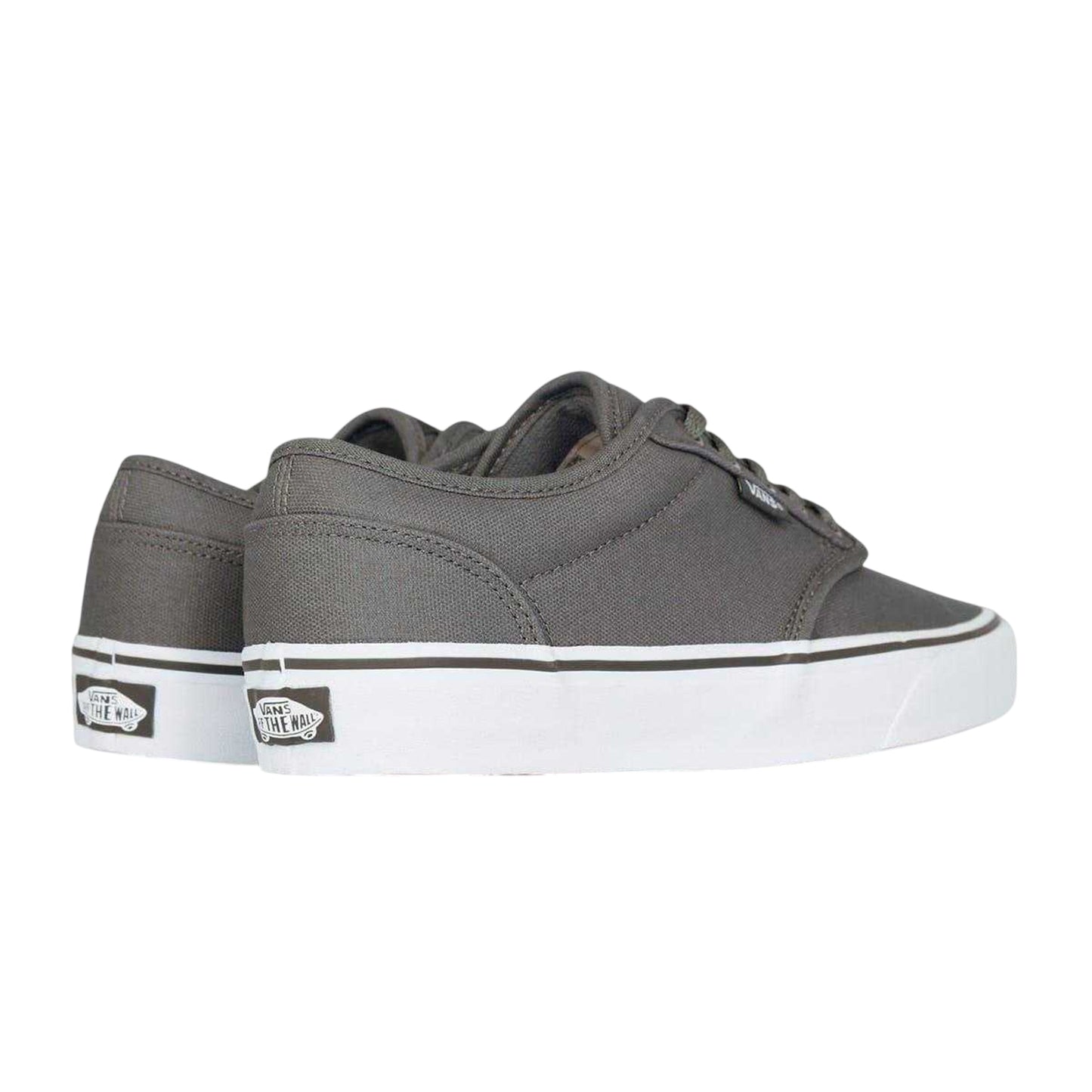 Pewter-White - Back - Vans Mens Atwood Canvas Trainers