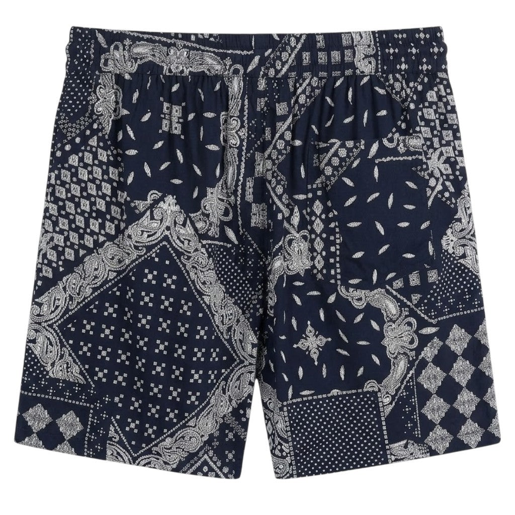 Navy - Back - Another Influence Mens Bandana Print Shorts