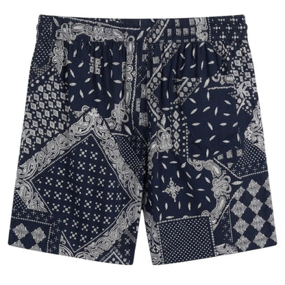 Navy - Back - Another Influence Mens Bandana Print Shorts