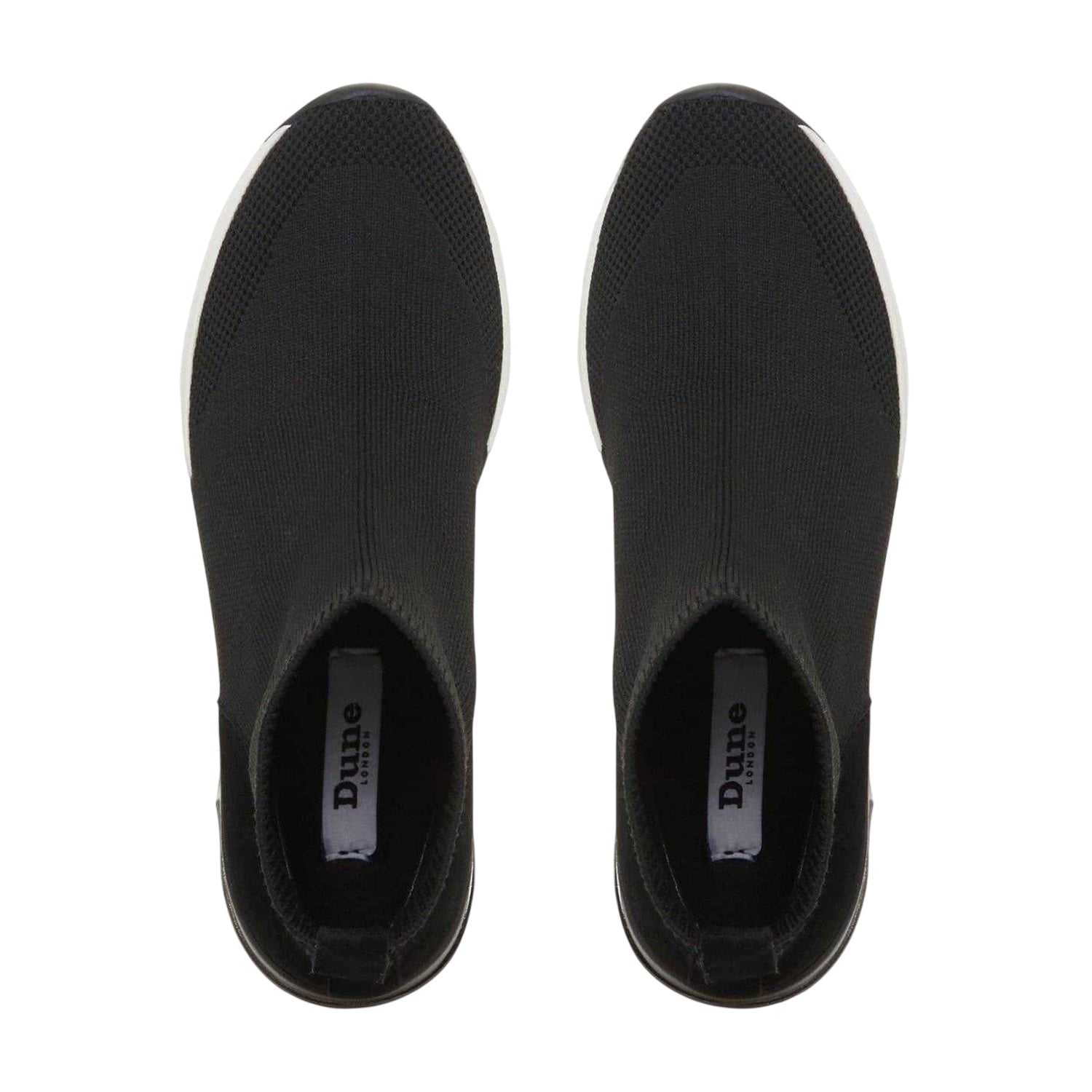 Black - Lifestyle - Dune London Womens-Ladies Engel Suede Wedge Trainers
