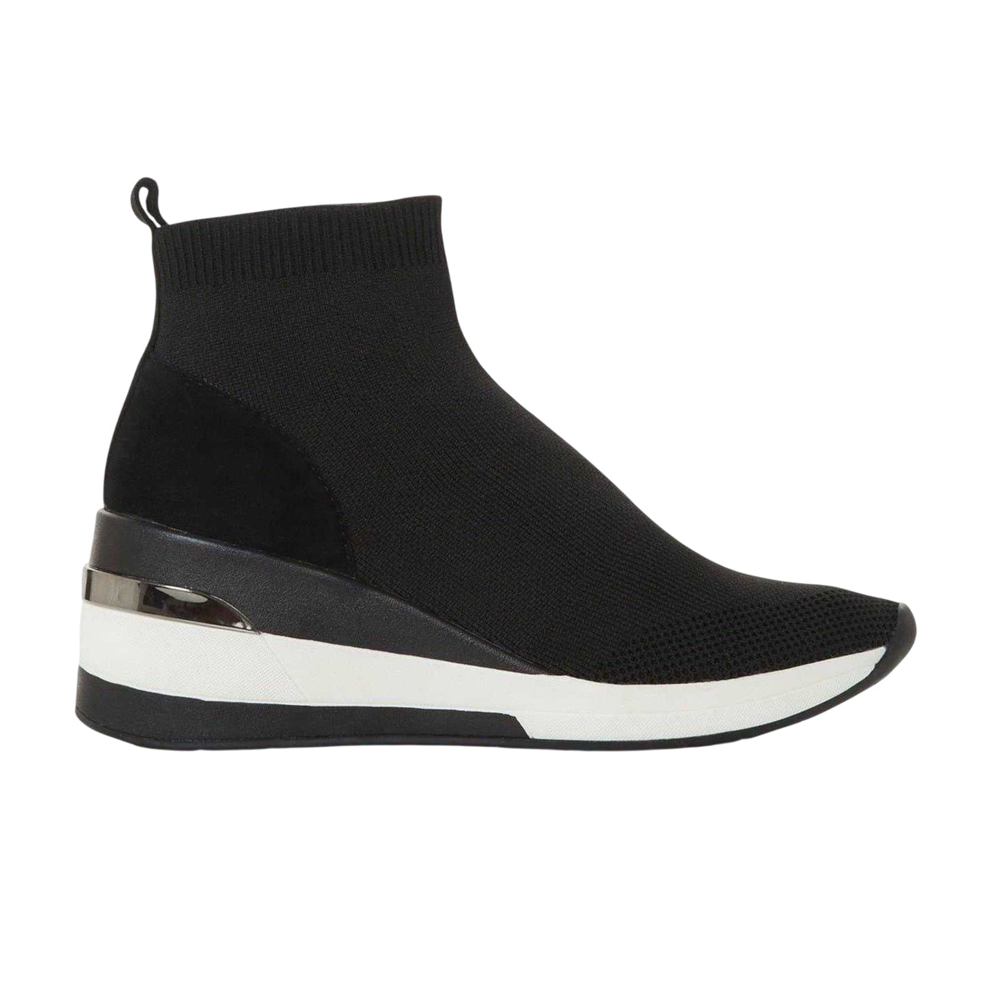 Black - Front - Dune London Womens-Ladies Engel Suede Wedge Trainers