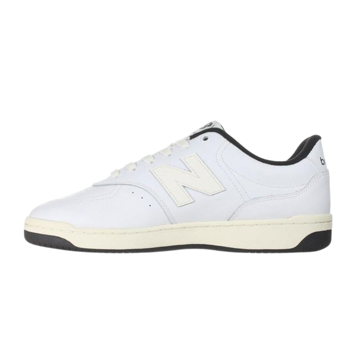 White-Sea Salt White - Back - New Balance Mens 80 Leather Flat Trainers