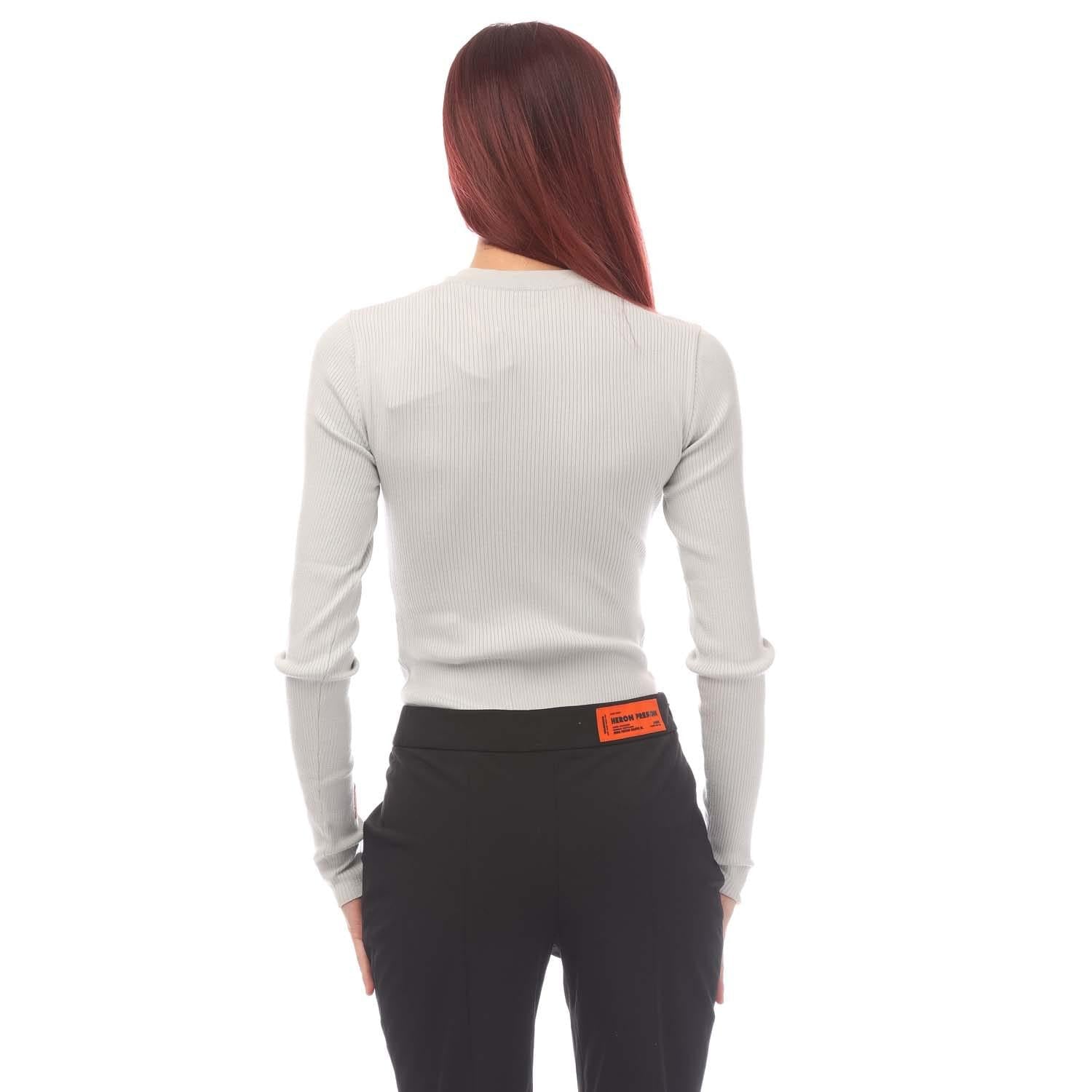 Light Blue - Back - Heron Preston Womens-Ladies Knitted Bodysuit