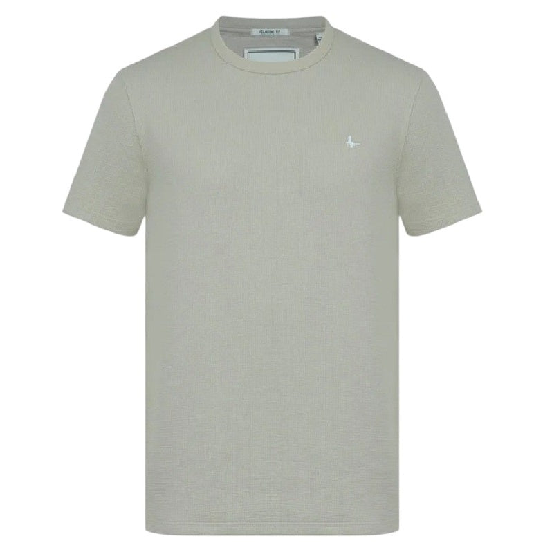 Beige - Front - Jack Wills Mens Sandleford Embroidered Logo T-Shirt