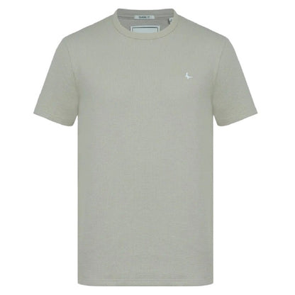Beige - Front - Jack Wills Mens Sandleford Embroidered Logo T-Shirt