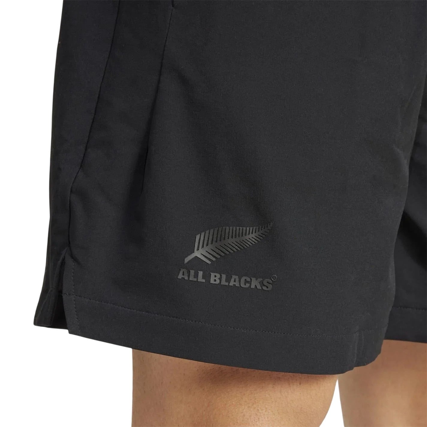 Black - Side - Adidas Mens 2024 Woven New Zealand All Blacks Shorts
