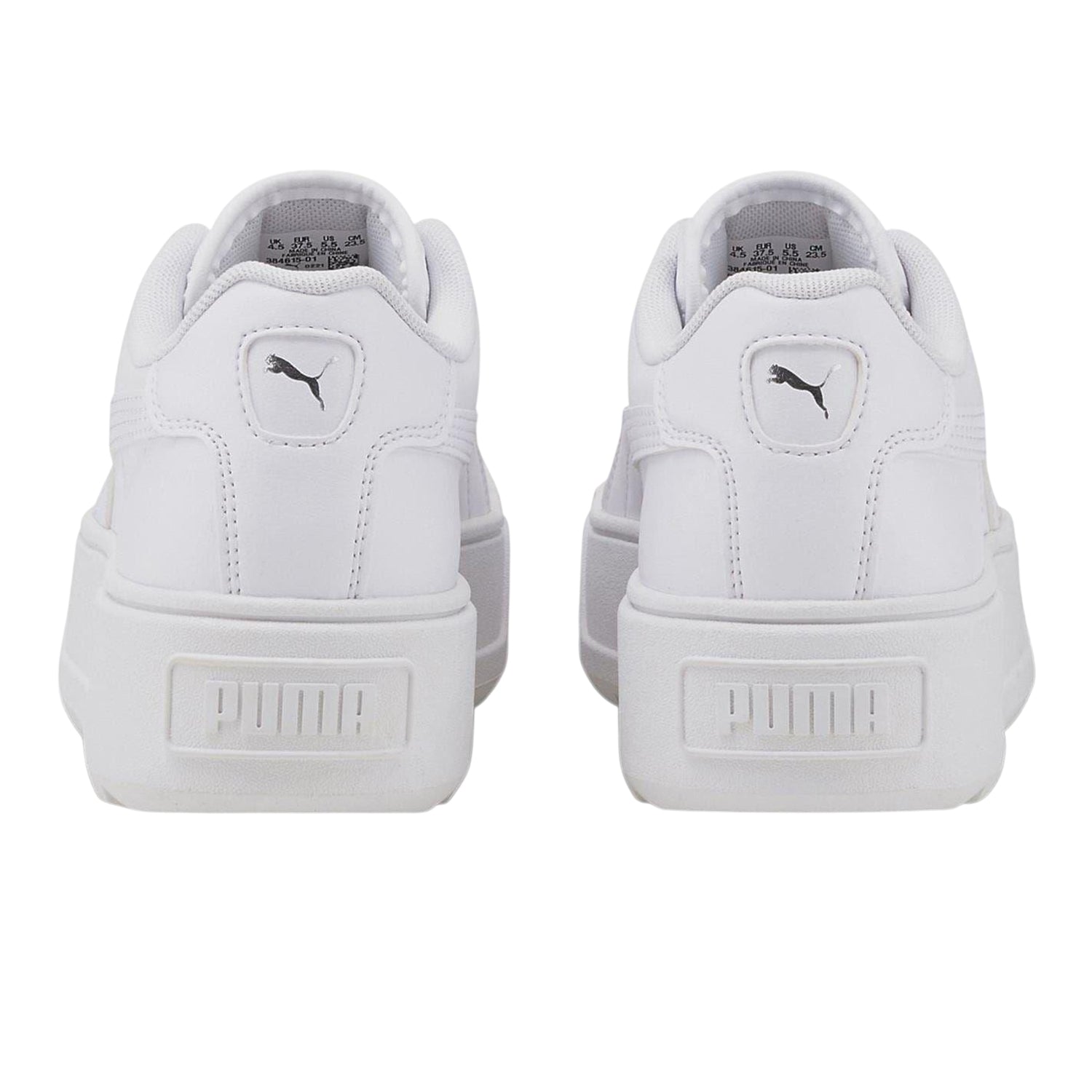 White - Back - Puma Womens-Ladies Karmen Leather Trainers