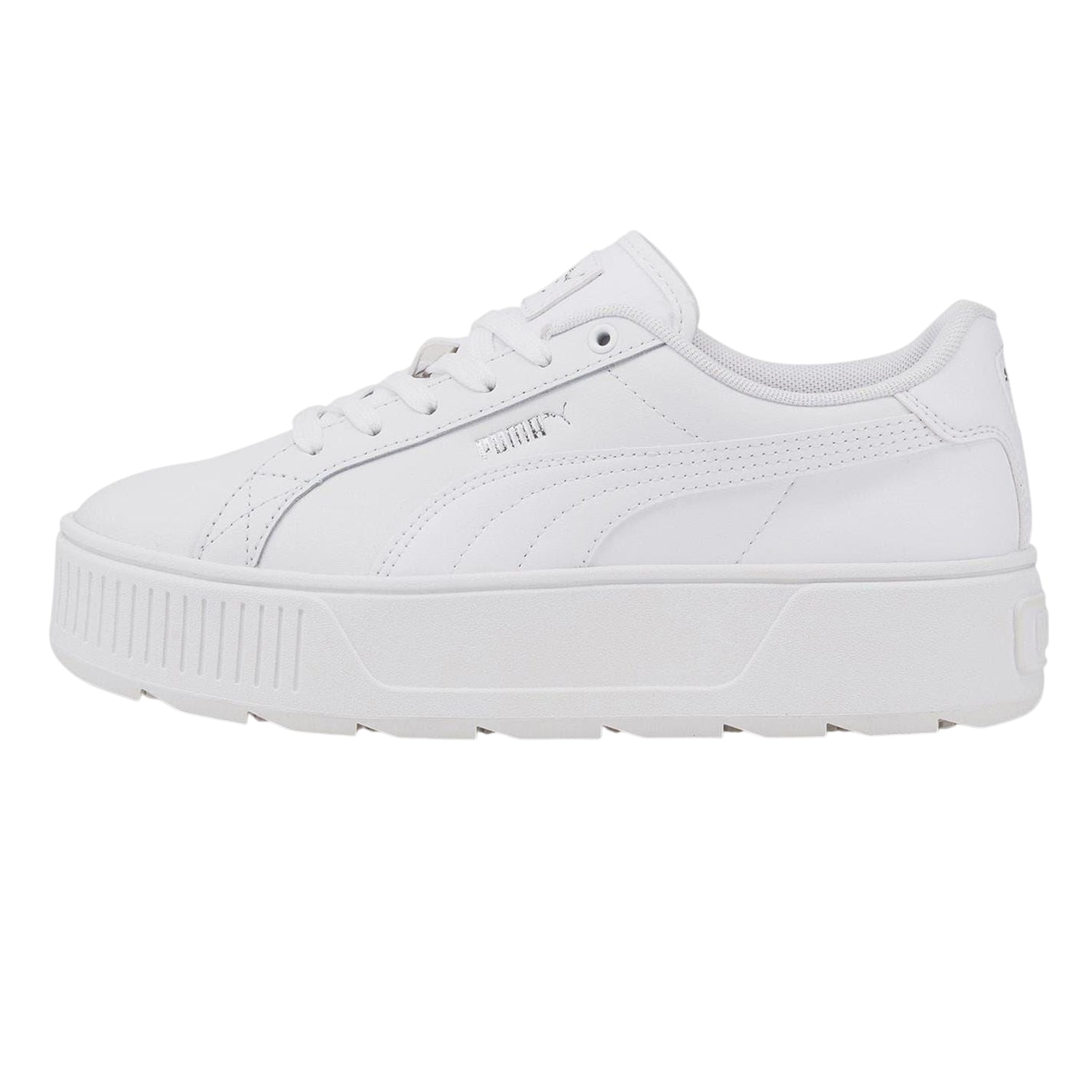White - Side - Puma Womens-Ladies Karmen Leather Trainers