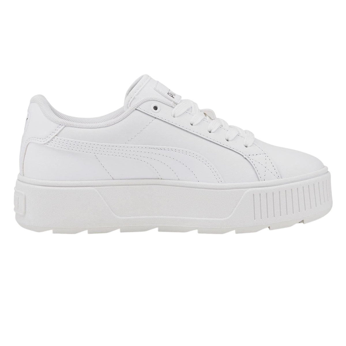 White - Front - Puma Womens-Ladies Karmen Leather Trainers