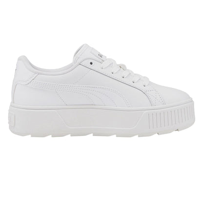 White - Front - Puma Womens-Ladies Karmen Leather Trainers