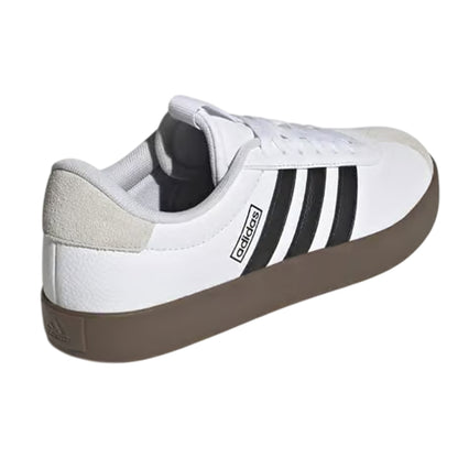 White-Black-Dark Grey-Dark Red - Back - Adidas Mens VL Court 3.0 Retro Suede Shoes
