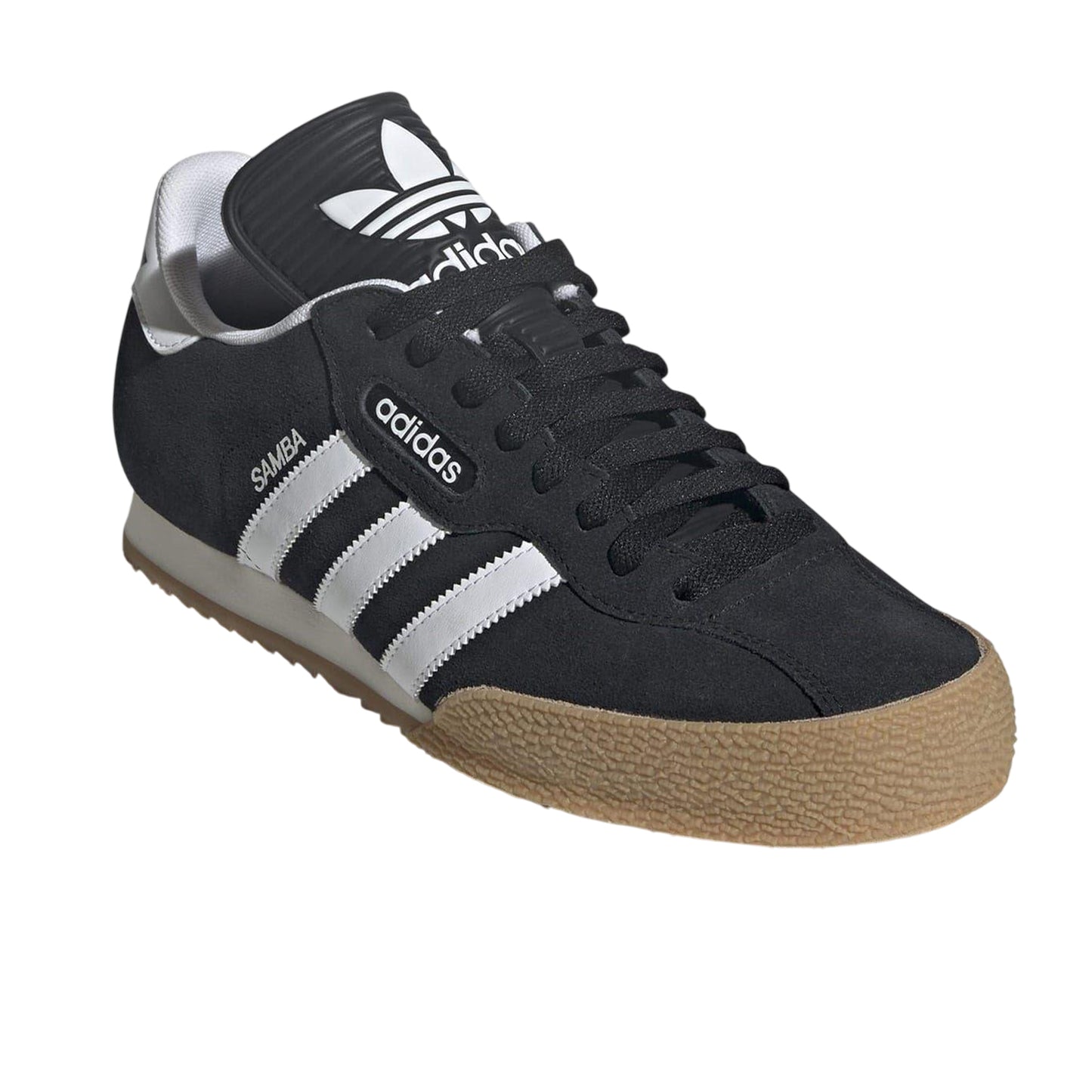 Black-White - Lifestyle - Adidas Boys Samba 3 Stripes Suede Trainers