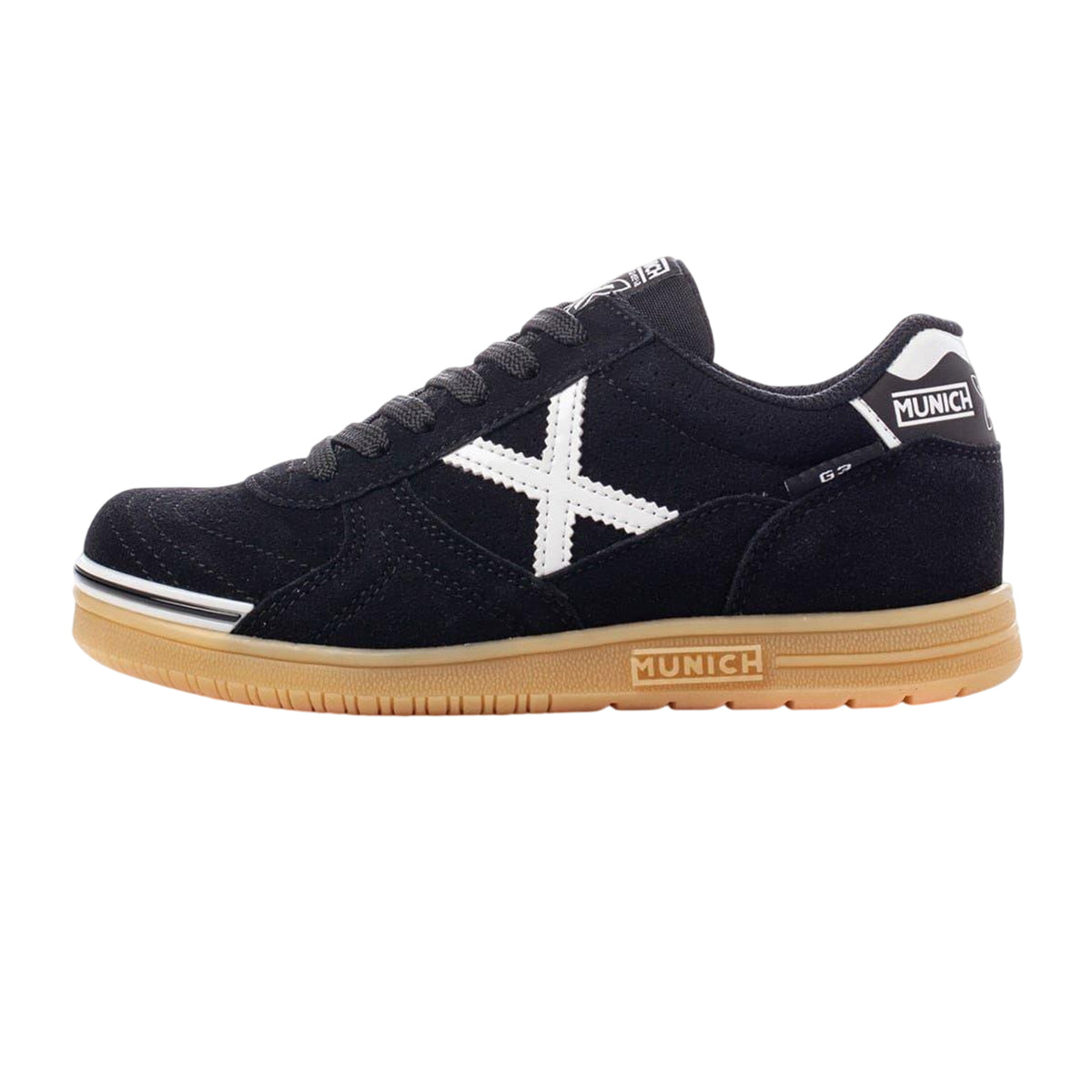 Black-White - Back - Munich Childrens-Kids G3 Profit Flat Trainers