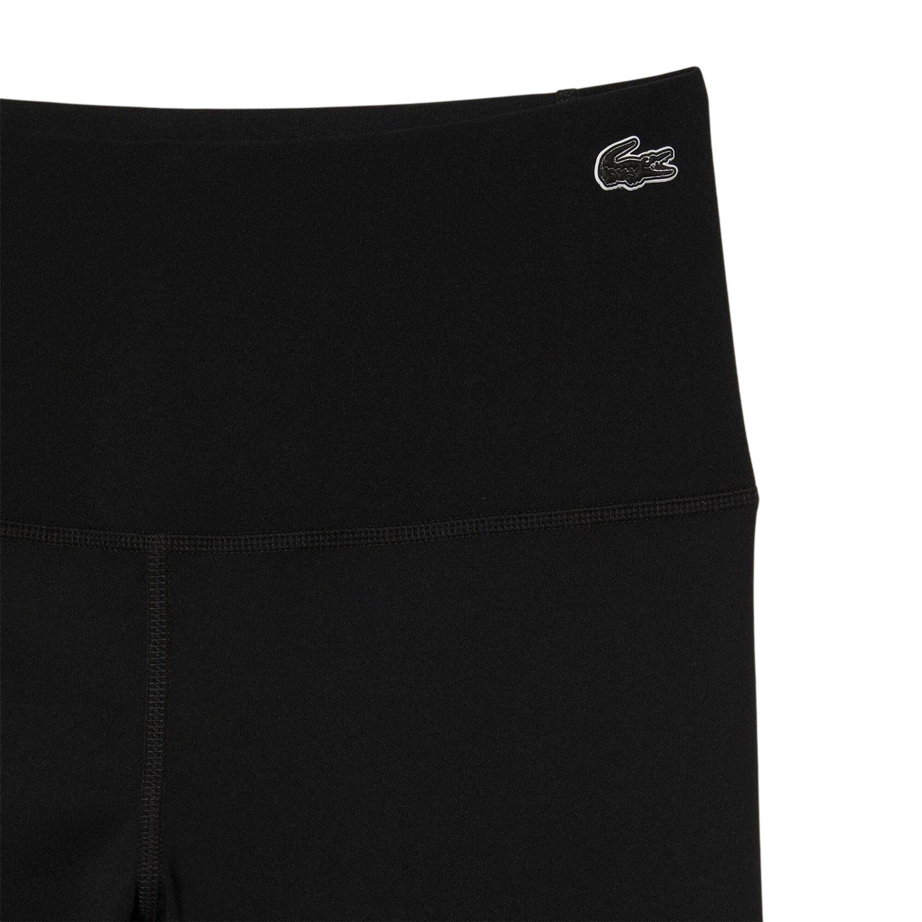Black - Side - Lacoste Womens-Ladies Stretch High Waist Leggings