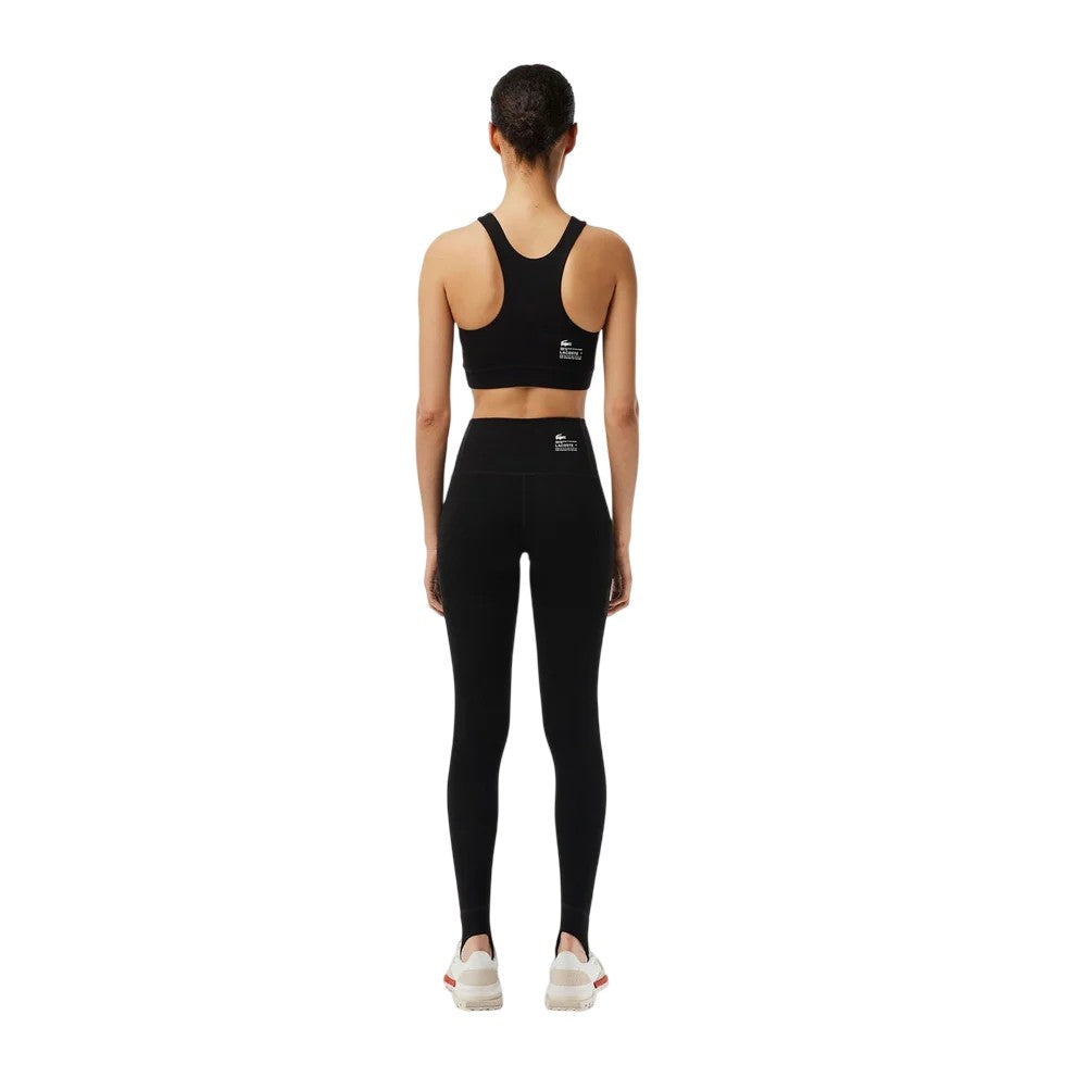 Black - Lifestyle - Lacoste Womens-Ladies Stretch High Waist Leggings