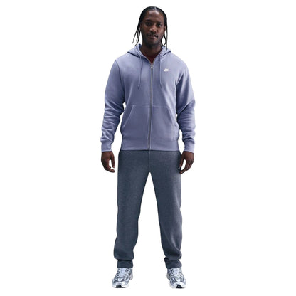 Indigo - Front - Nike Mens Sportswear Club Full Zip Hoodie