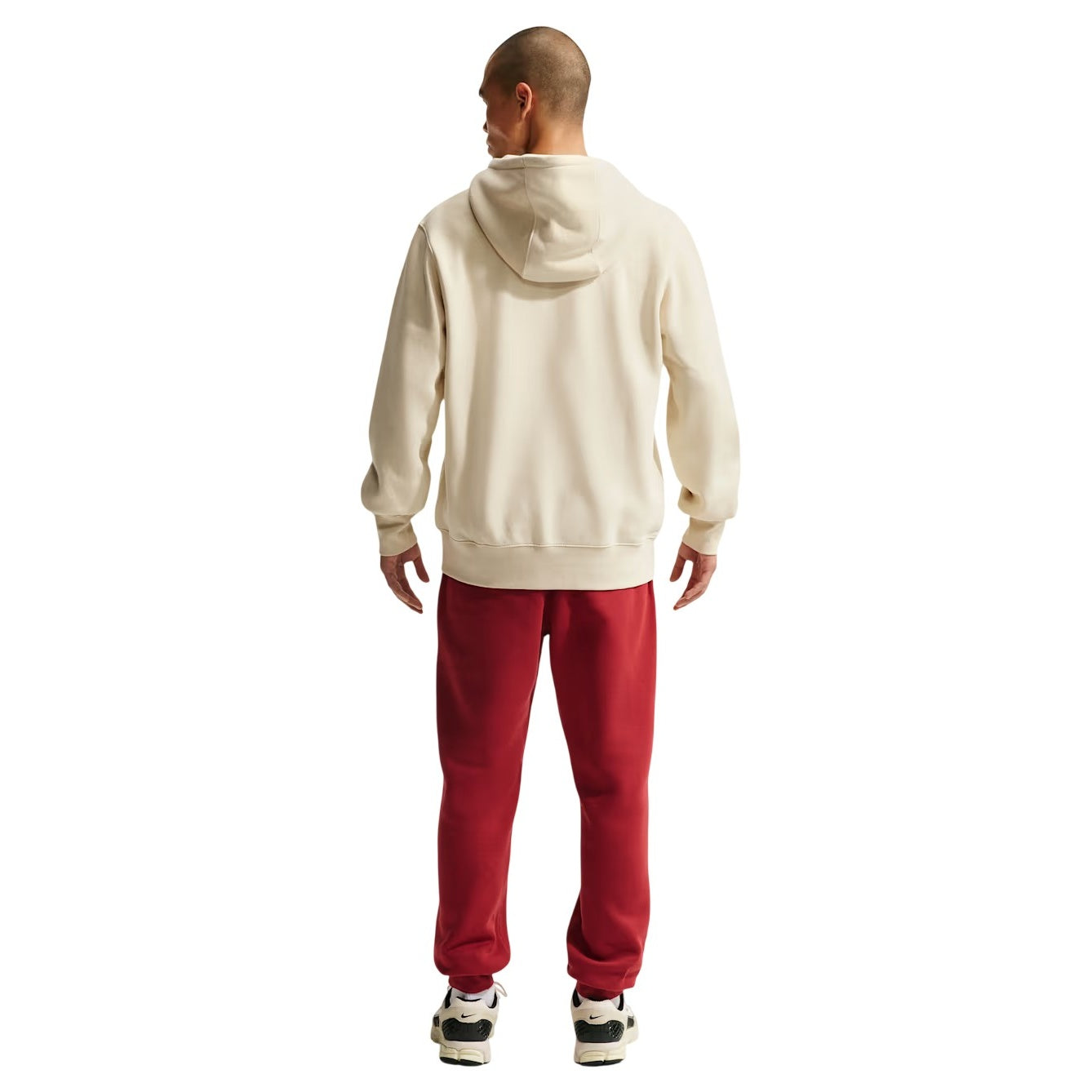 Light Khaki - Back - Nike Mens Sportswear Club Full Zip Hoodie