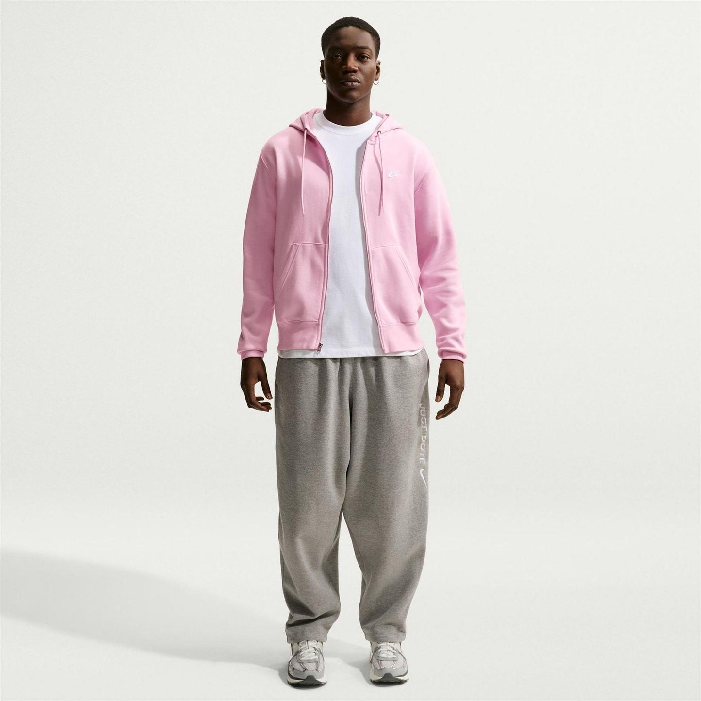 Pink Foam - Lifestyle - Nike Mens Sportswear Club Full Zip Hoodie