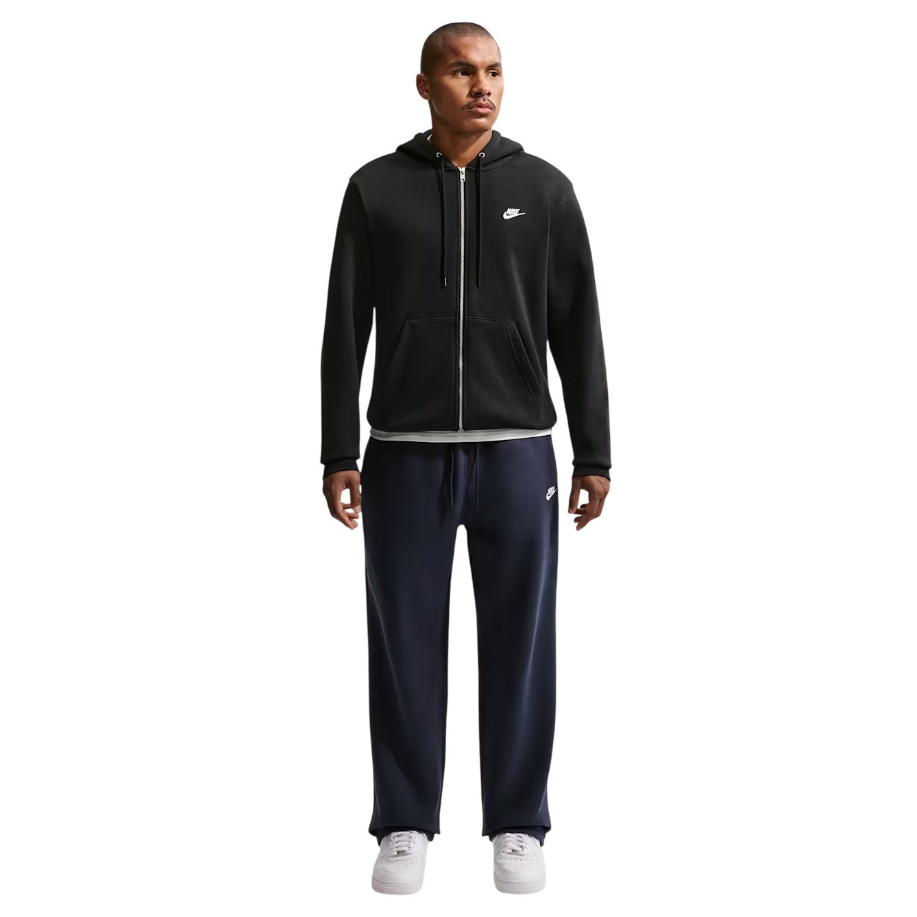 Black - Lifestyle - Nike Mens Sportswear Club Full Zip Hoodie