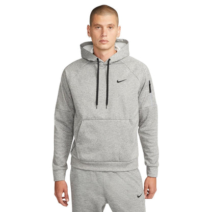 Grey - Front - Nike Mens Swoosh Hoodie