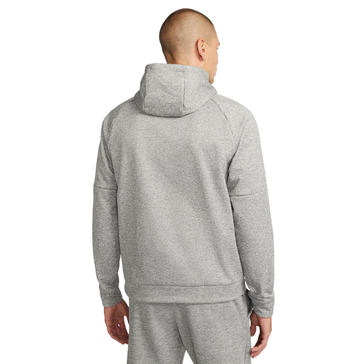 Grey - Back - Nike Mens Swoosh Hoodie