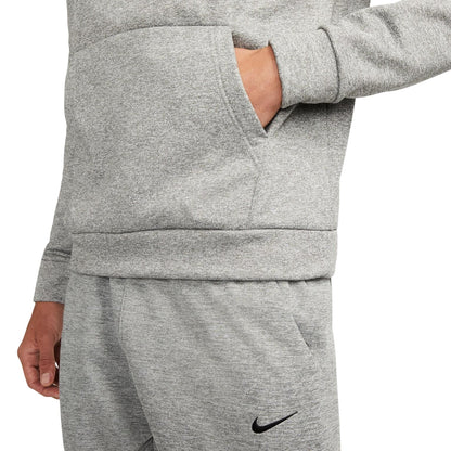 Grey - Side - Nike Mens Swoosh Hoodie