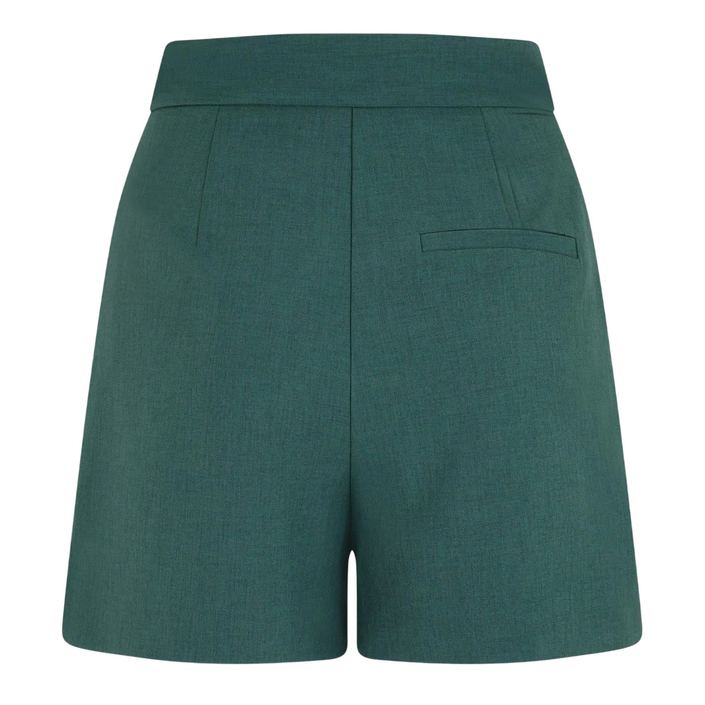 Khaki Green - Back - Biba Womens-Ladies Plain Tailored Shorts