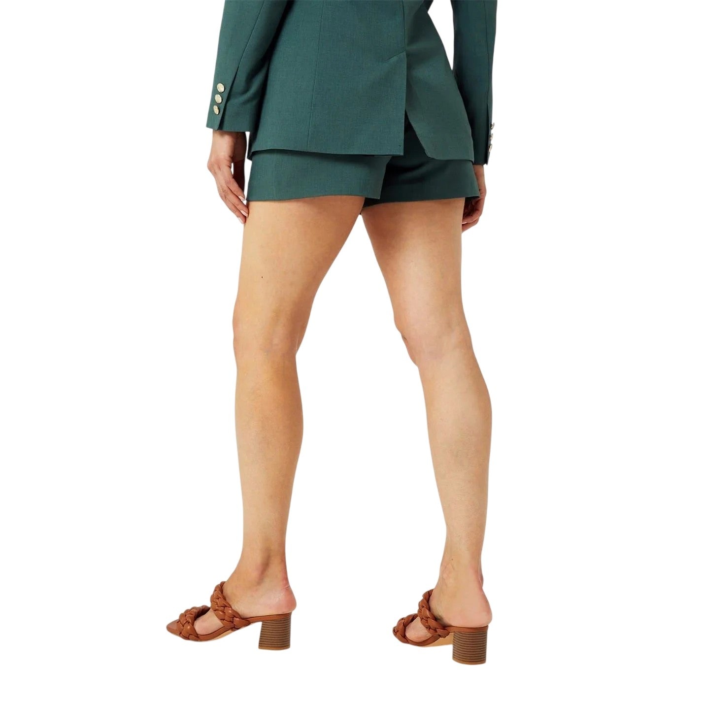 Khaki Green - Lifestyle - Biba Womens-Ladies Plain Tailored Shorts