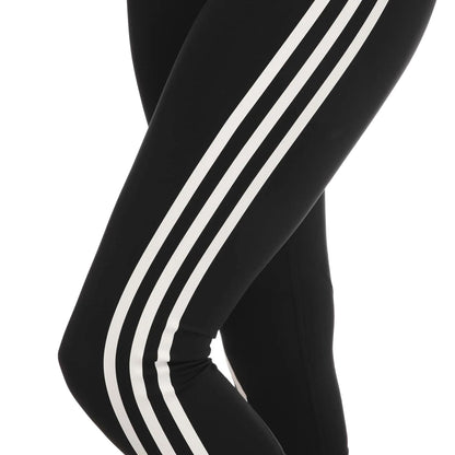 Black - Side - Adidas Womens-Ladies Optime Icons Training 3-4 Tights
