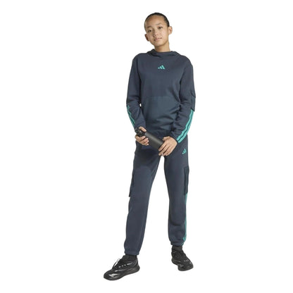 Ink Blue - Lifestyle - Adidas Childrens-Kids Utility Fleece Hoodie