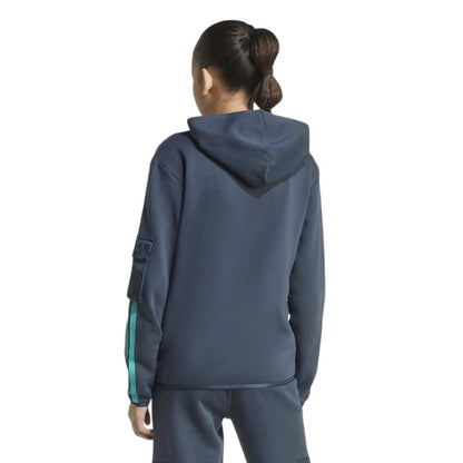 Ink Blue - Back - Adidas Childrens-Kids Utility Fleece Hoodie