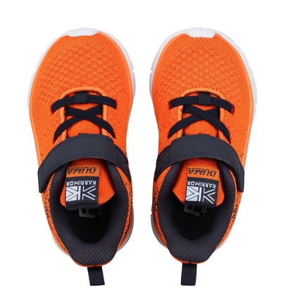 Orange-Navy - Side - Karrimor Baby Boys Duma 6 Running Shorts