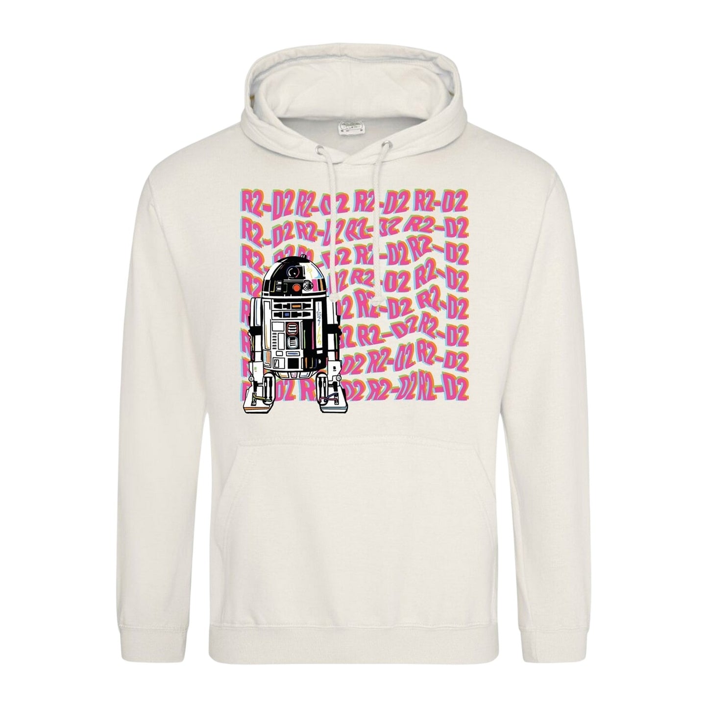 Grey-White-Blue - Front - Star Wars Unisex Adult Yoda Hoodie