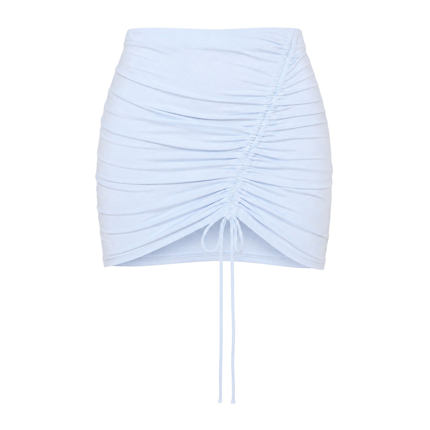 Blue - Front - Missy Empire Womens-Ladies Ruched Mini Skirt