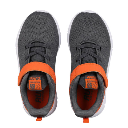 Grey-Orange - Side - Karrimor Boys Duma 6 Flat Trainers