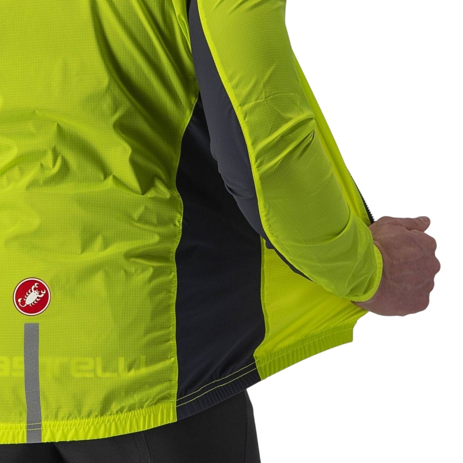 Lime - Side - Castelli Mens Squadra Cycling Jacket