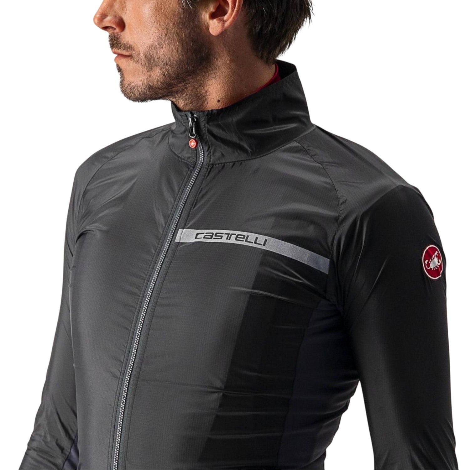 Light Black - Side - Castelli Mens Squadra Cycling Jacket