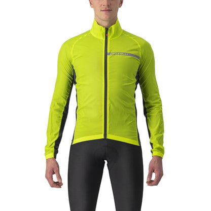 Lime - Front - Castelli Mens Squadra Cycling Jacket
