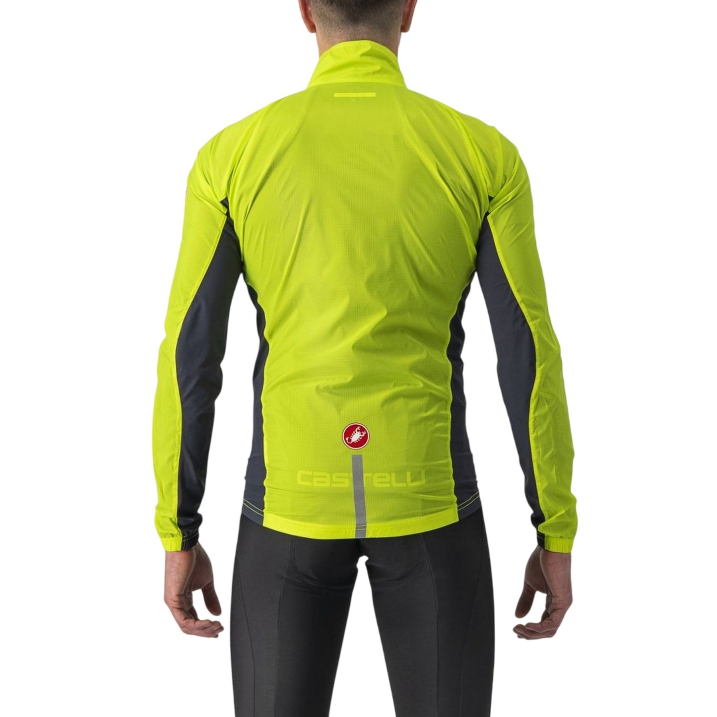 Lime - Back - Castelli Mens Squadra Cycling Jacket