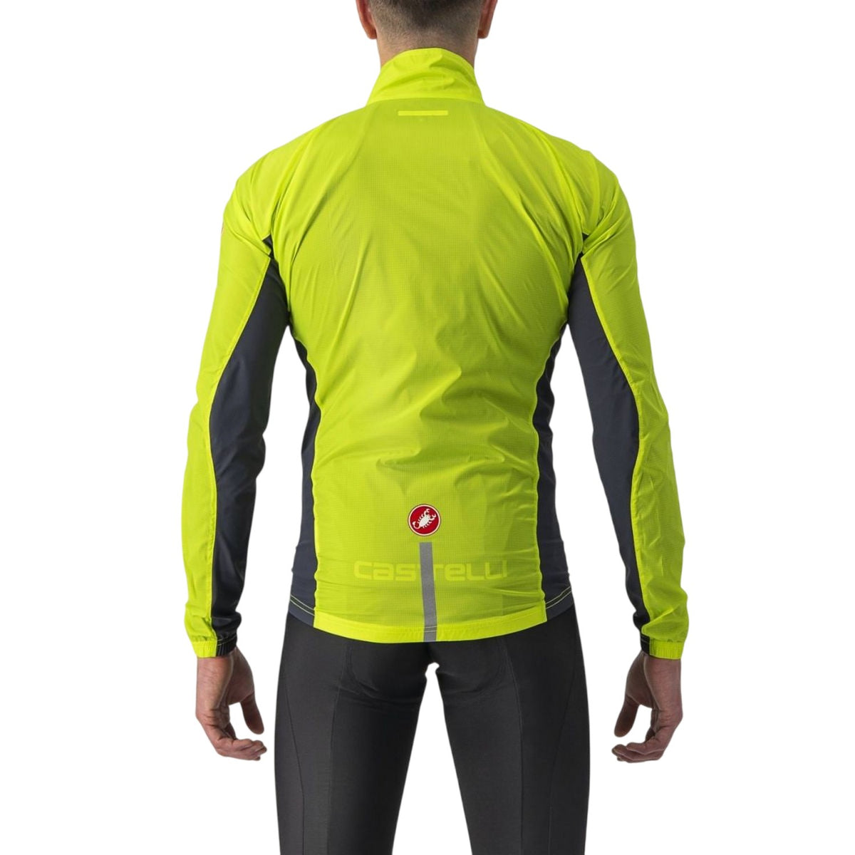 Lime - Back - Castelli Mens Squadra Cycling Jacket
