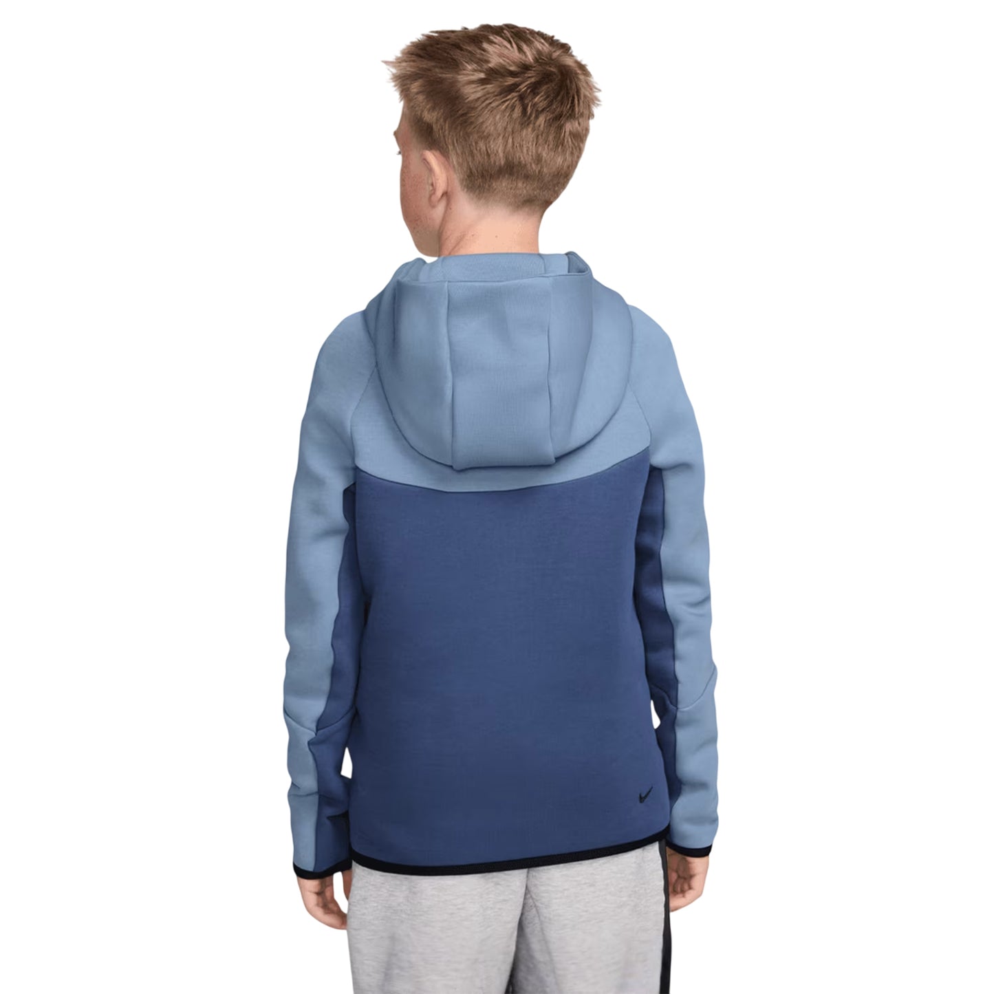 Blue - Back - Nike Childrens-Kids Tech Fleece Full Zip Hoodie