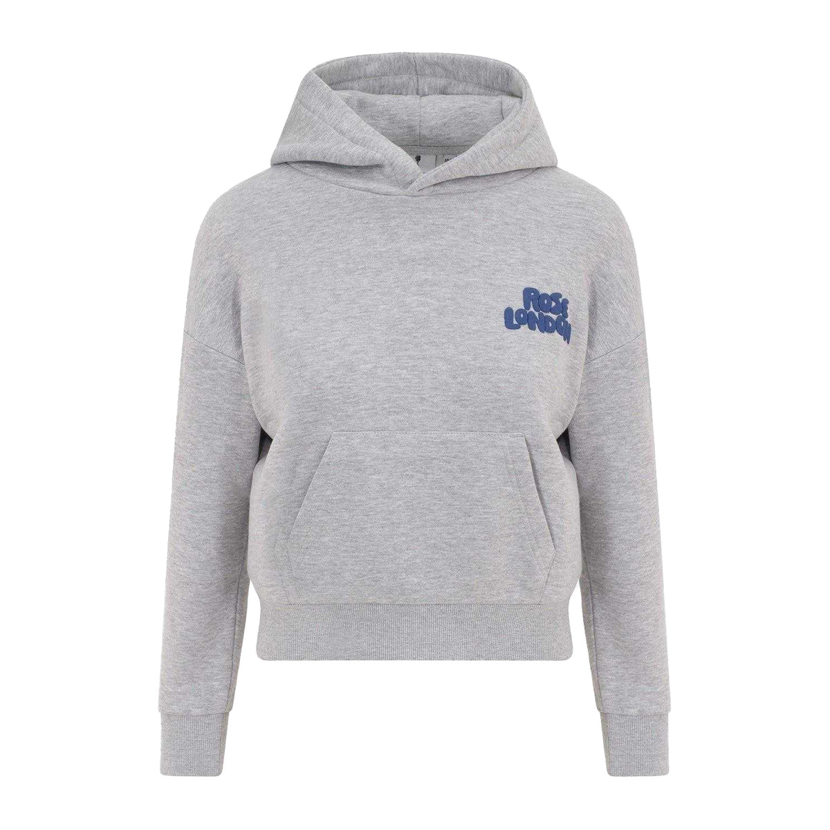Grey Marl - Front - Rose London Girls All Love Drawstring Hoodie