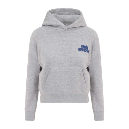 Grey Marl - Front - Rose London Girls All Love Drawstring Hoodie