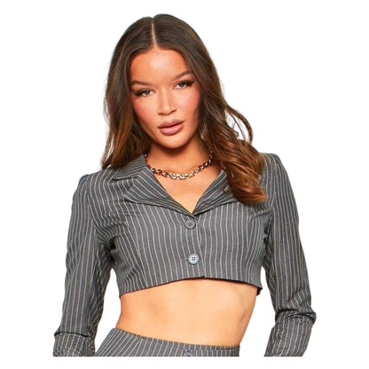 Charcoal - Back - Missy Empire Womens-Ladies Tailored Mini Skirt