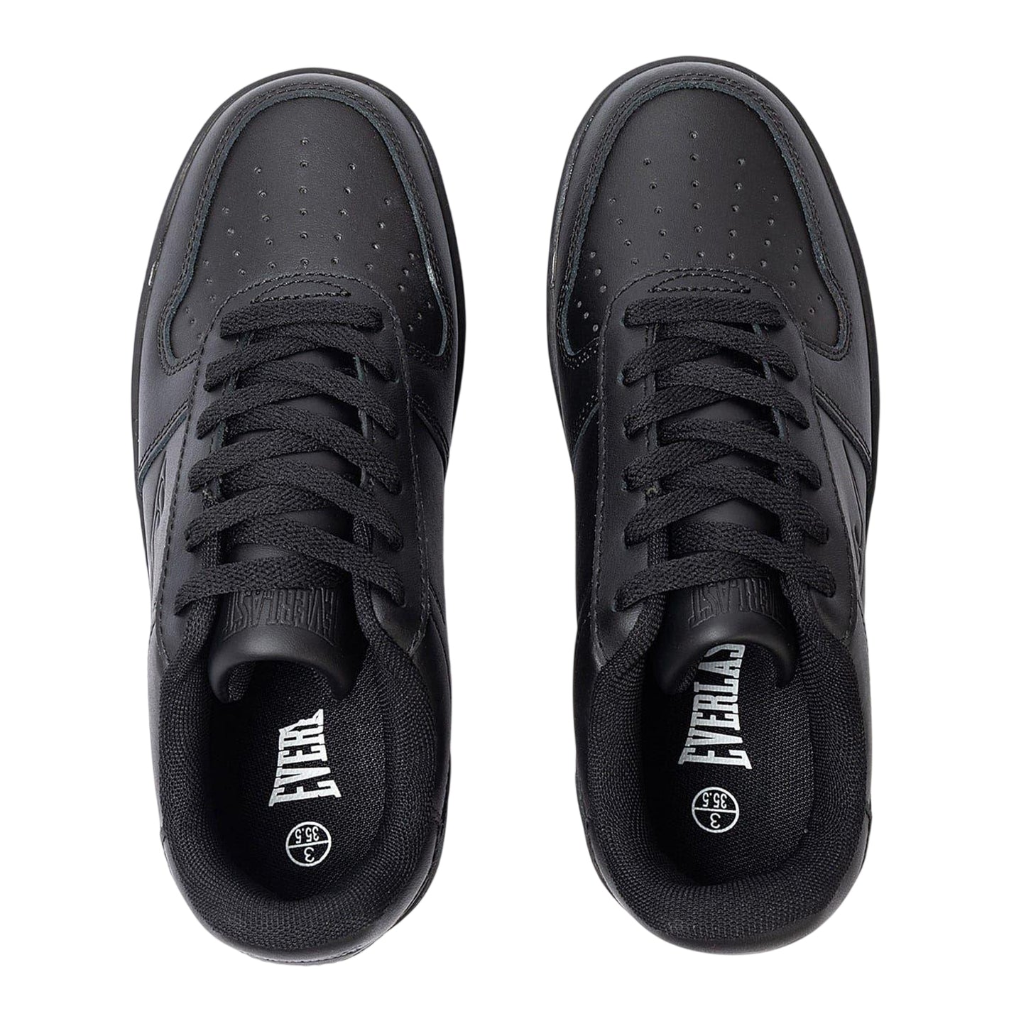 Black - Side - Everlast Childrens-Kids Hanshi Action Leather Platform Trainers