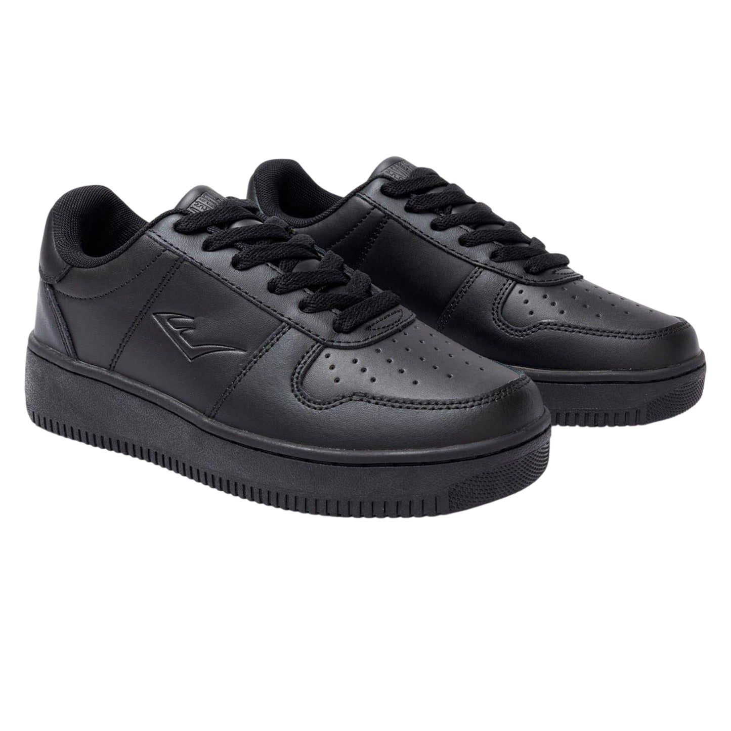 Black - Lifestyle - Everlast Childrens-Kids Hanshi Action Leather Platform Trainers