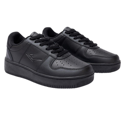 Black - Lifestyle - Everlast Childrens-Kids Hanshi Action Leather Platform Trainers