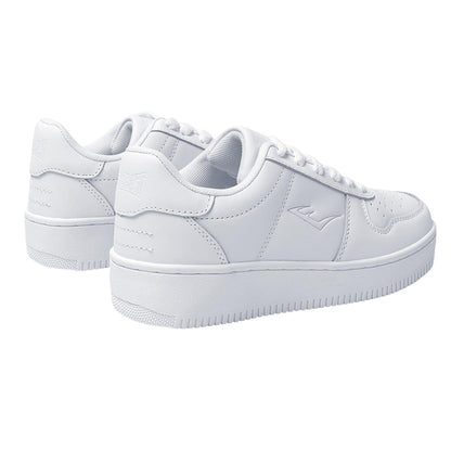 White - Back - Everlast Childrens-Kids Hanshi Action Leather Platform Trainers
